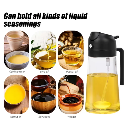2-in-1 Olive Oil Sprayer & Dispenser – 470ml
