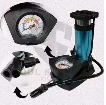 Portable Mini Foot Air Pump for Bicycle, Bike, Car and Football Hand Ball Inflator