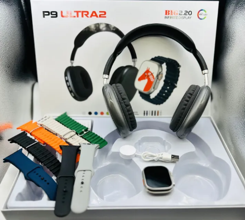 P9ultra 2 headphone with smart watch