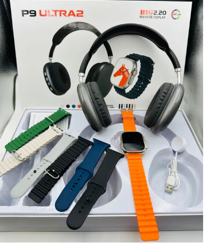 P9ultra 2 headphone with smart watch