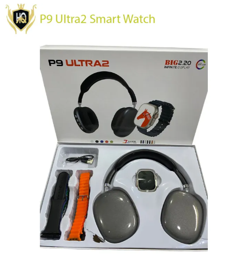 P9ultra 2 headphone with smart watch