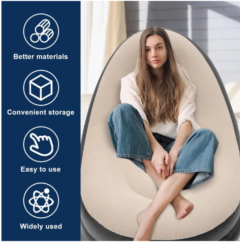 Inflatable sofa and footstall
