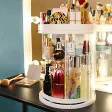360 rotating makeup  organizer